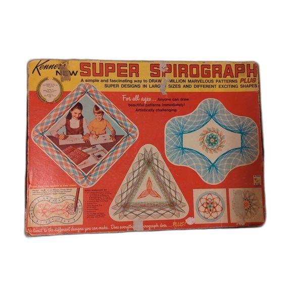 Super Spirograph Set 2400 Kenner Vintage 1969 Missing Pieces Plus Bonus Pieces - Picture 1 of 6